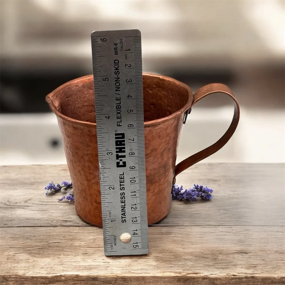 Rustic Copper Creamer Pourer with Handle